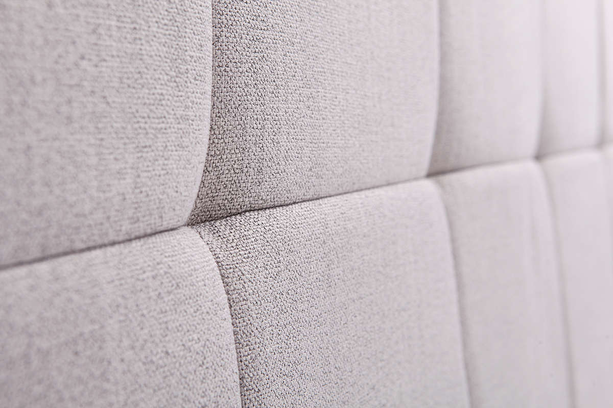 Bettkopfteil, hellgrauer Stoff, 160 cm CLOVIS