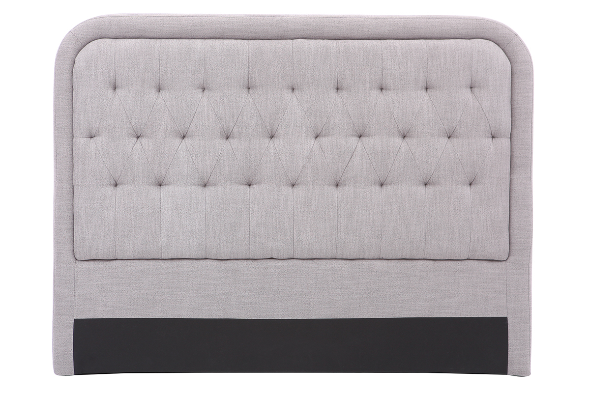 Bettkopfteil, hellgrauer Stoff, 160 cm LOUIS