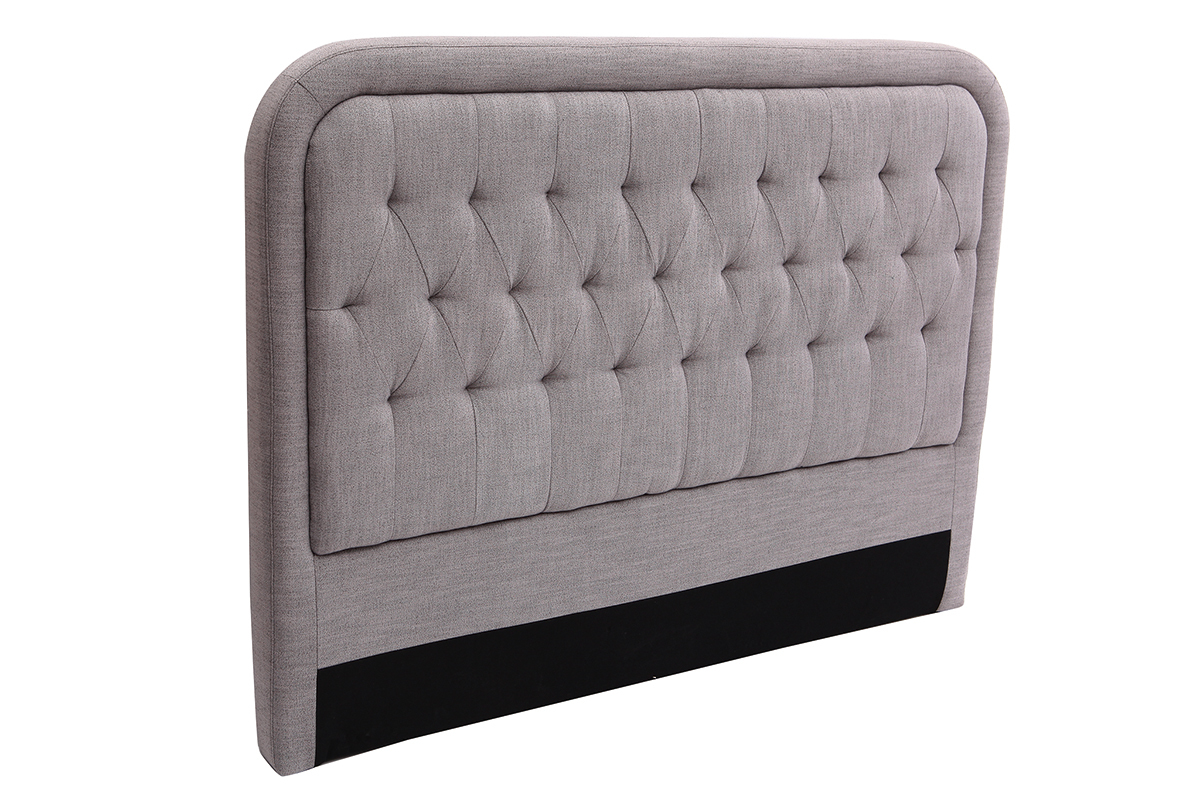 Bettkopfteil, hellgrauer Stoff, 160 cm LOUIS