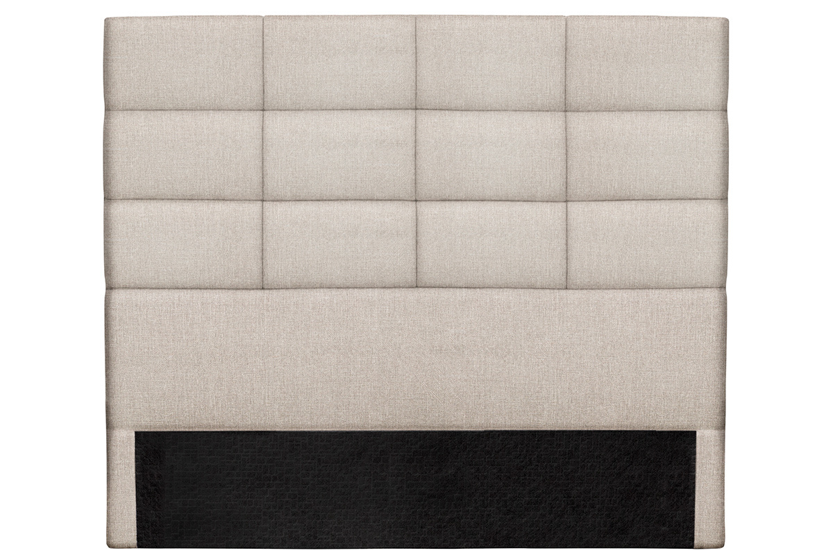 Bettkopfteil modern aus beige-naturfarbenem Stoff 140 cm ANATOLE