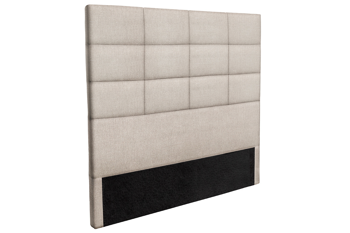 Bettkopfteil modern aus beige-naturfarbenem Stoff 140 cm ANATOLE