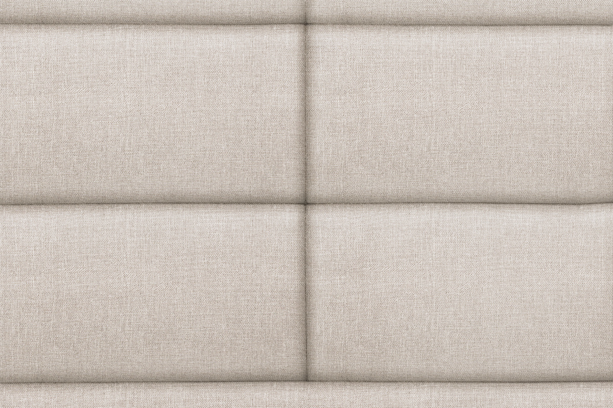Bettkopfteil modern aus beige-naturfarbenem Stoff 140 cm ANATOLE