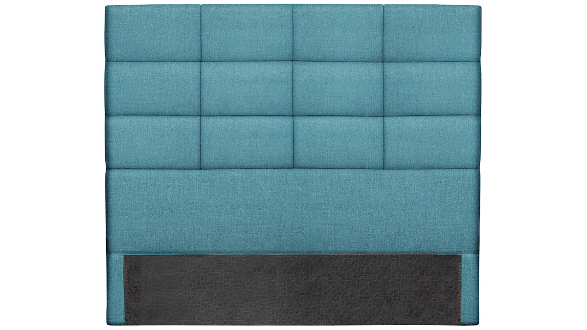 Bettkopfteil, modern, aus blaugrünem Stoff, 160 cm ANATOLE