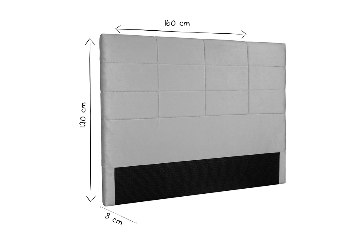 Bettkopfteil, modern, aus blaugrnem Stoff, 160 cm ANATOLE