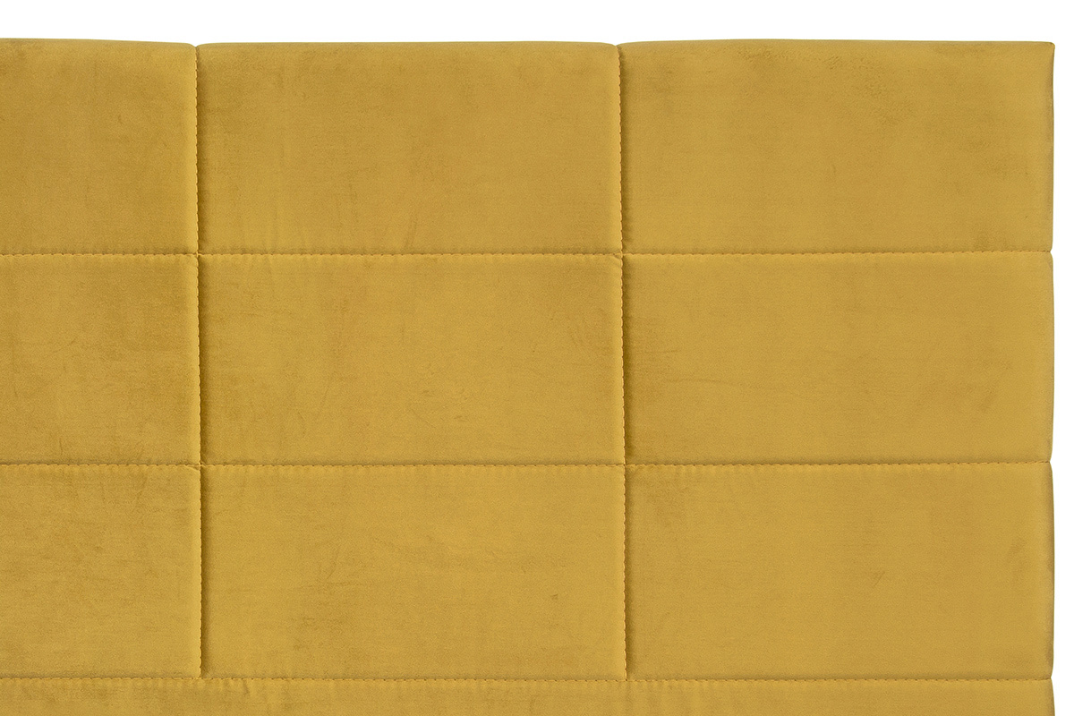Bettkopfteil, modern, aus senfgelber Stoff, 160 cm ANATOLE