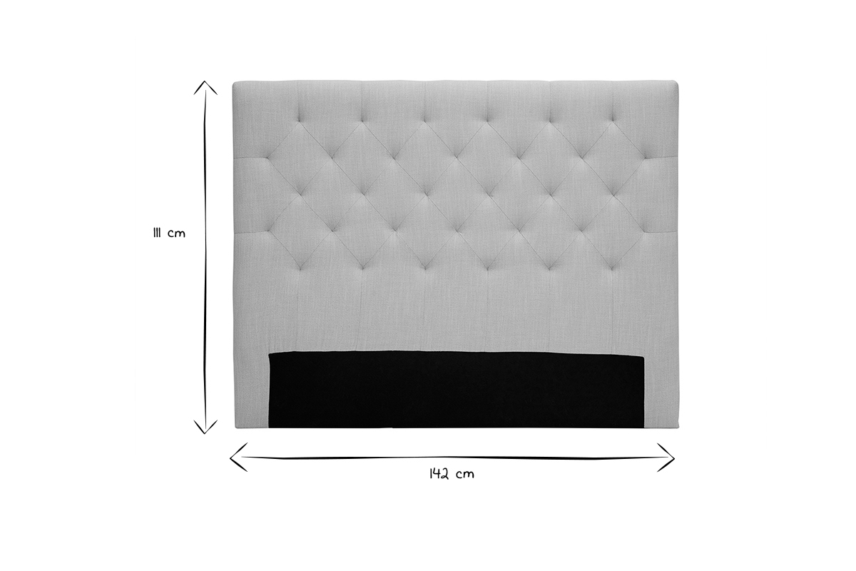 Bettkopfteil, naturfarbener Stoff, 140 cm ENGUERRAND