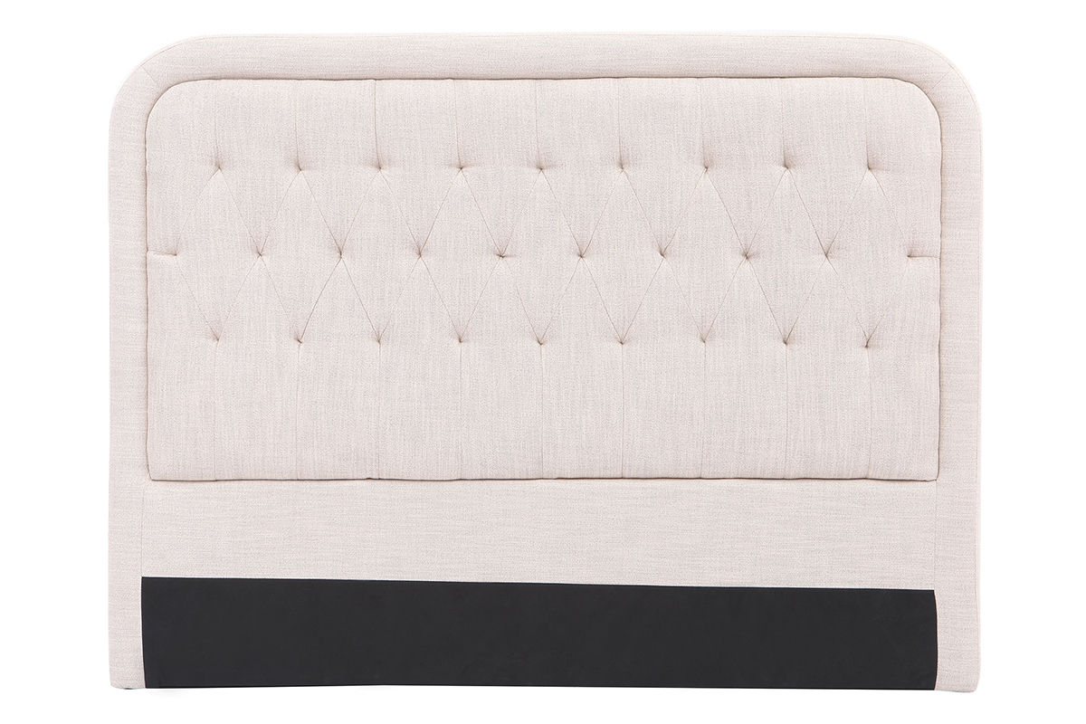 Bettkopfteil, naturfarbener Stoff, 160 cm LOUIS