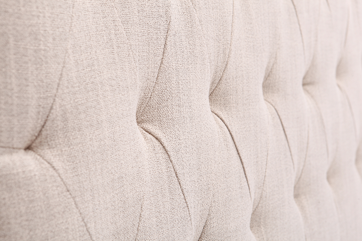 Bettkopfteil, naturfarbener Stoff, 160 cm LOUIS