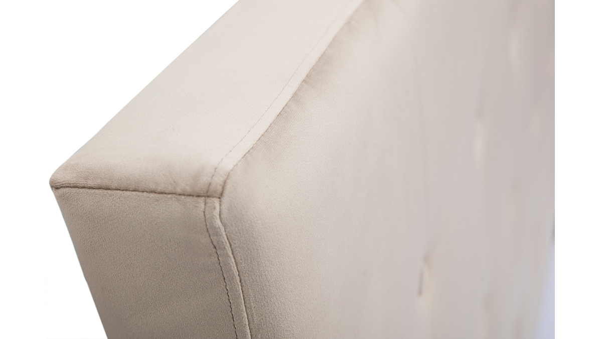 Bettkopfteil taupefarbener Samtstoff L170 cm LUTECE