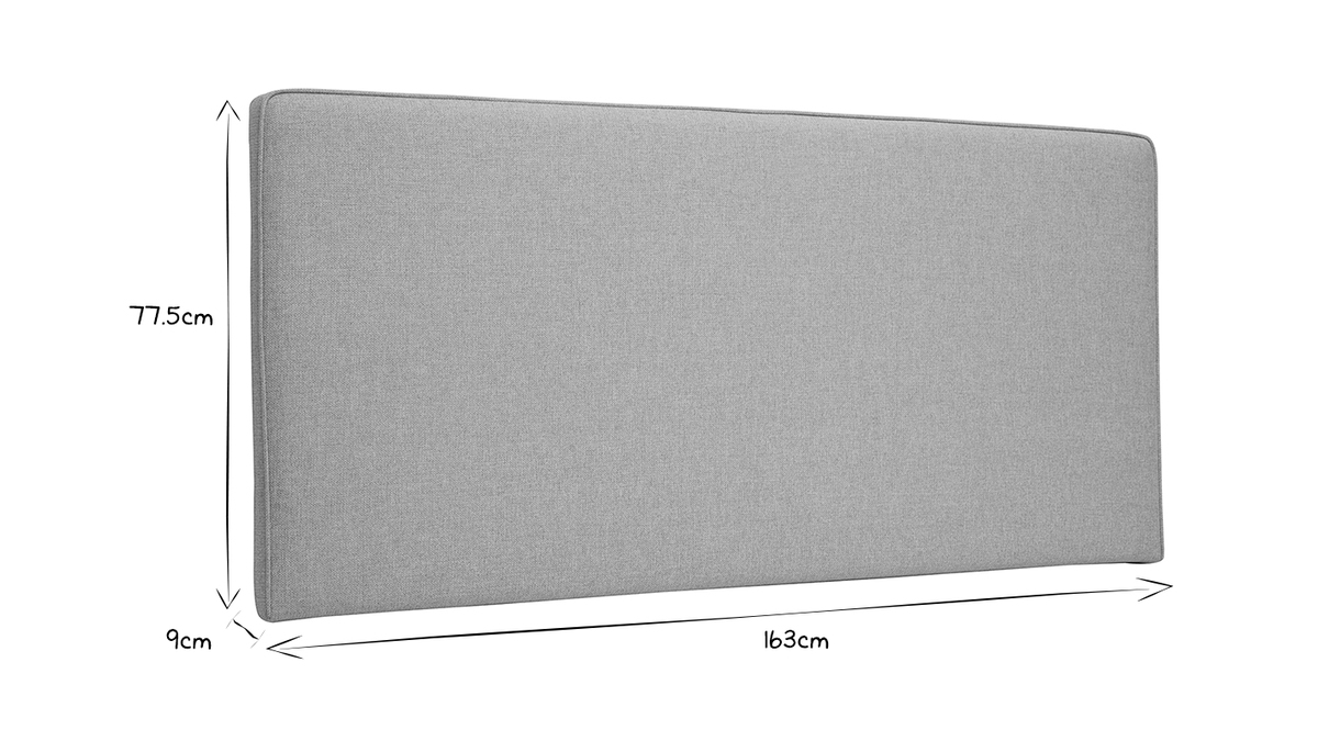 Bettkopfteil zum Aufhngen B160 cm beiger Stoff LILY