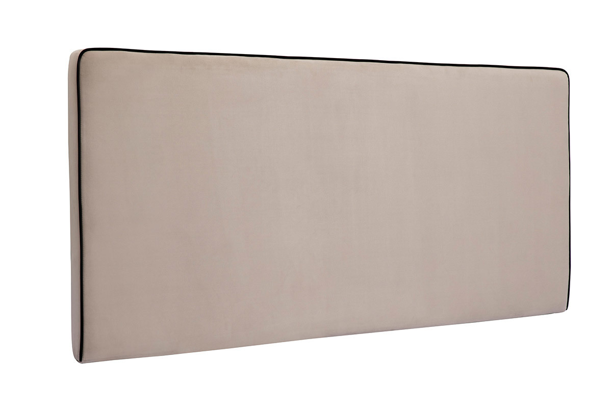 Bettkopfteil zum Aufhngen B160 cm taupefarbener Samtstoff LILY