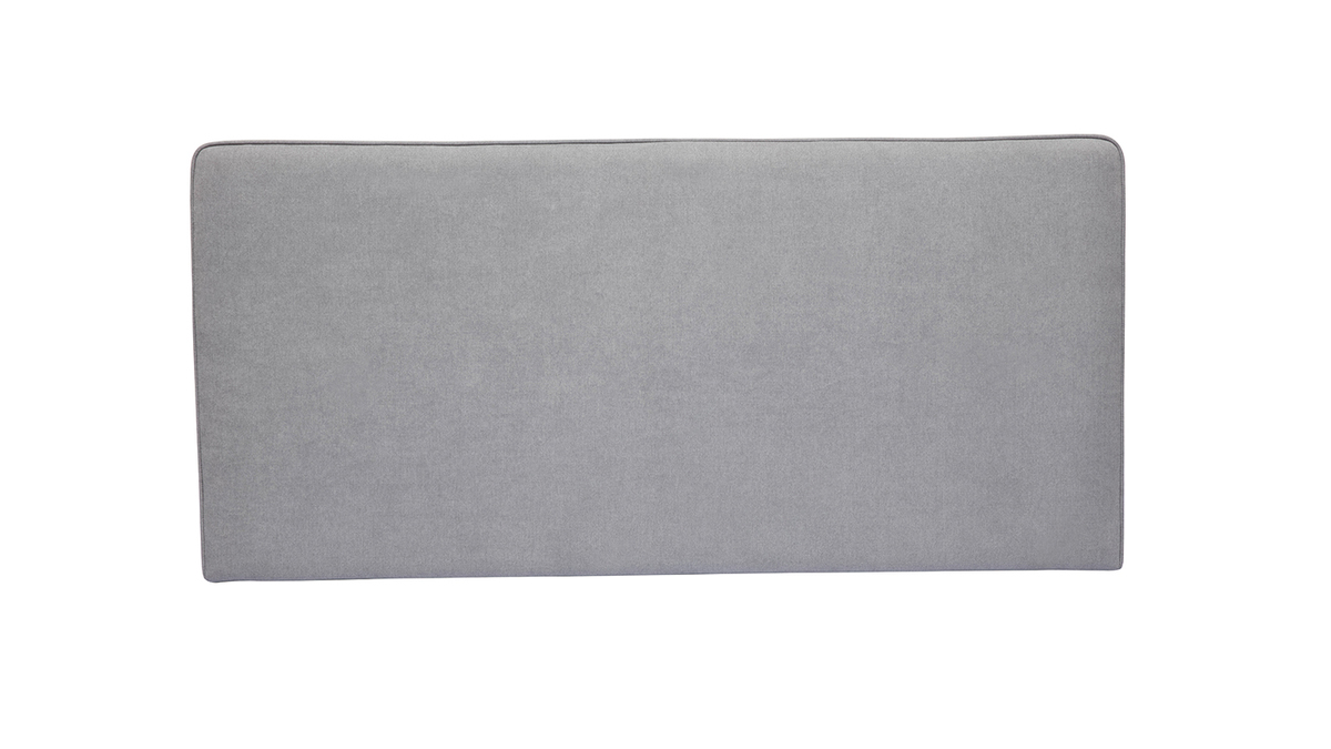 Bettkopfteil zum Aufhängen B160 grauer Stoff mit Samteffekt LILY