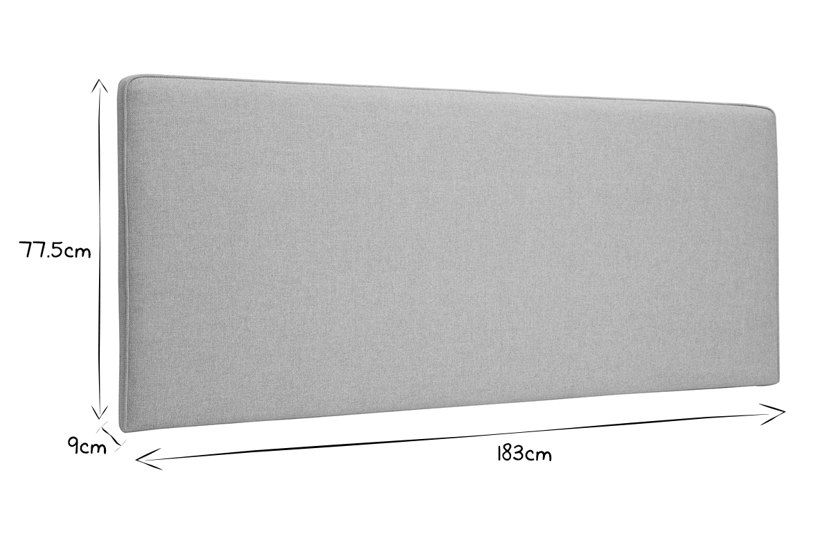 Bettkopfteil zum Aufhngen B180 cm beiger Stoff LILY