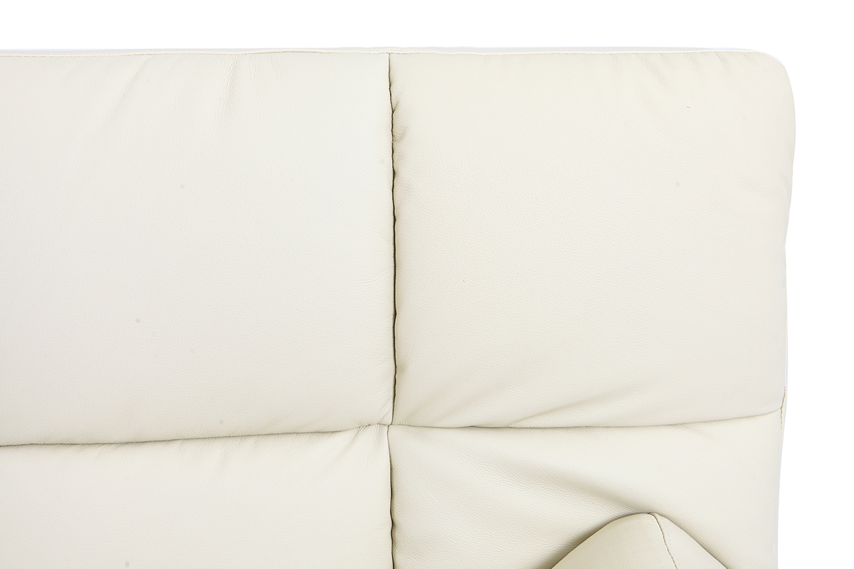 Bettsofa aus beigem Leder mit 3 Sitzpl�tzen Manhatten - Rindsleder