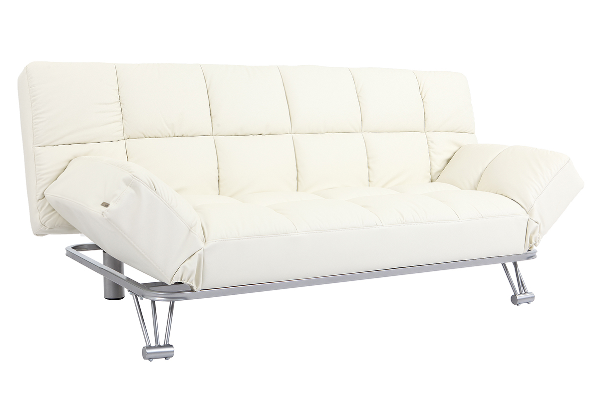 Bettsofa Manhatten aus wollweiem Leder 3 Sitzpltze - Rindsleder