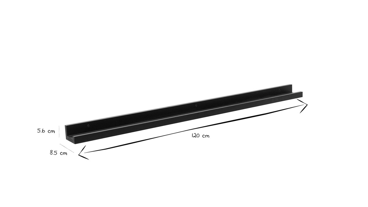 Bilderrahmenleiste schwarz LINEA