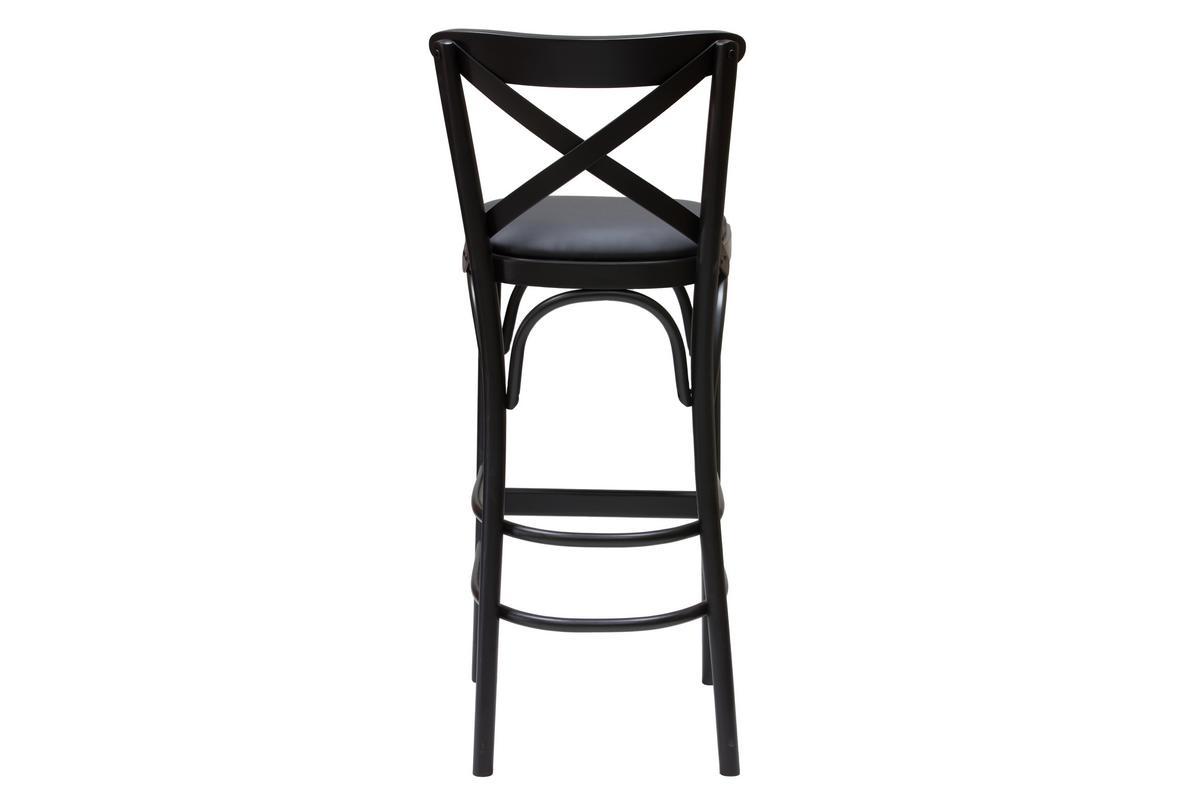 Bistro Barhocker Buche massiv schwarz H75 MARCEL
