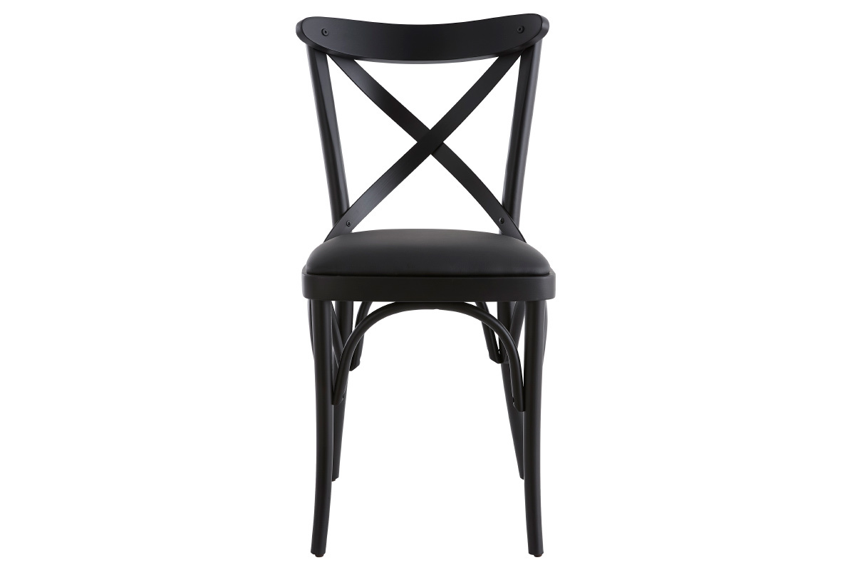 Bistro-Sthle aus schwarzem Holz (2er-Set) MARCEL