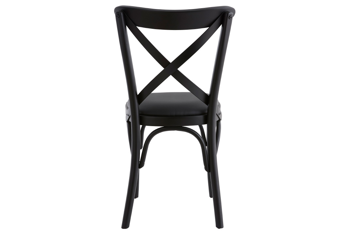 Bistro-Sthle aus schwarzem Holz (2er-Set) MARCEL
