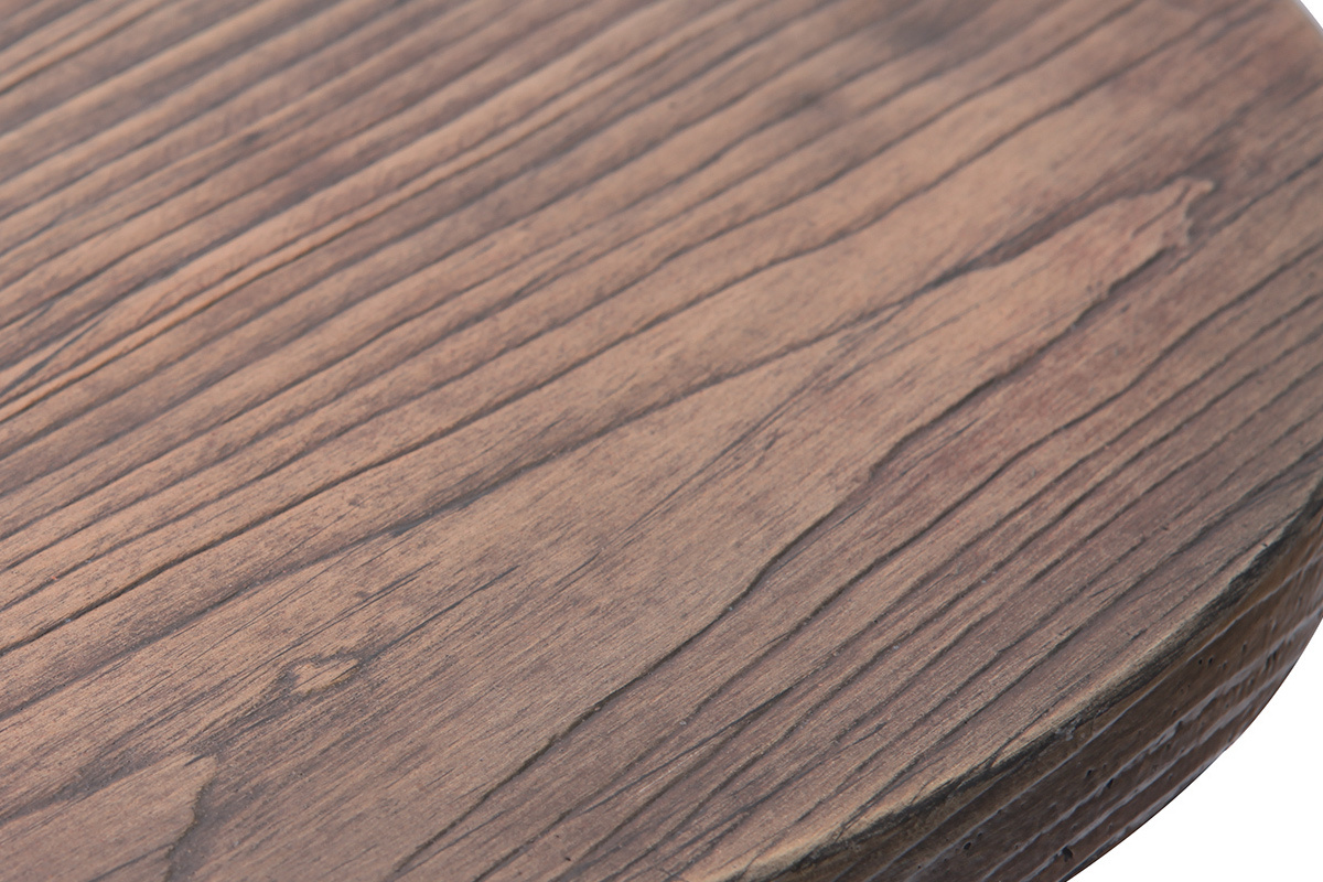 Bistrotisch Bartisch rund Holz und Metall CONTY