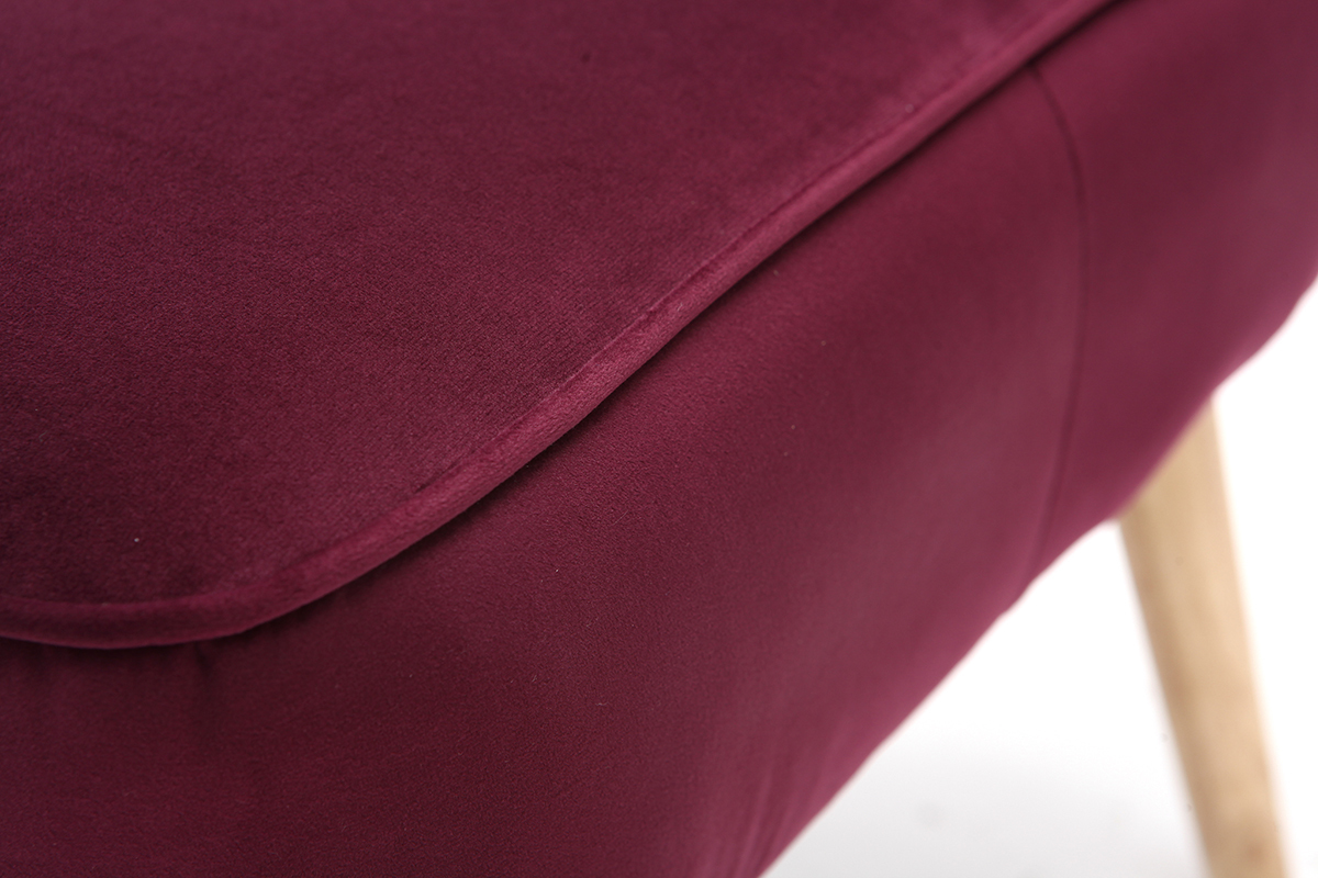 Bordeauxfarbene Samtfu�st�tze ZOLA