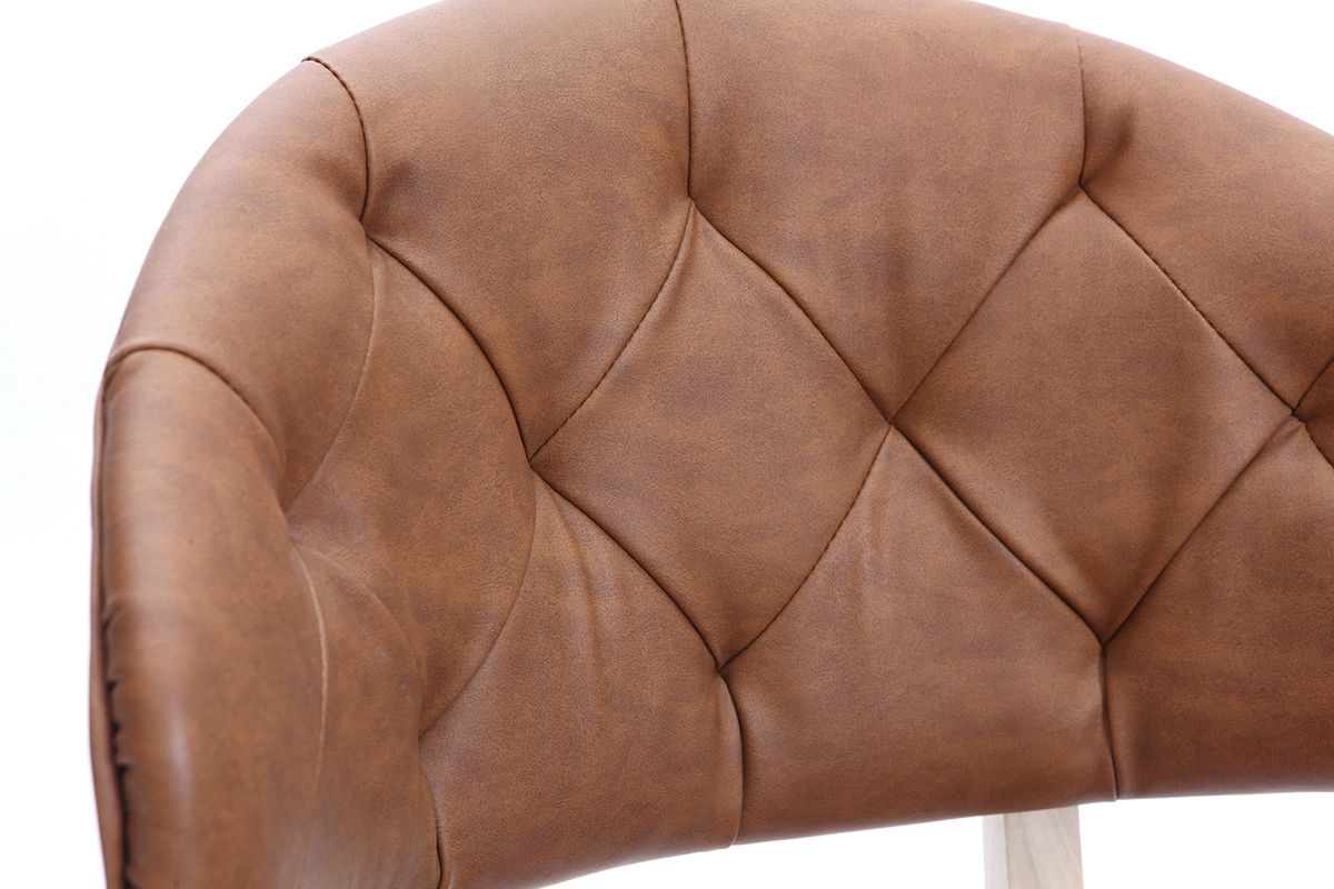 Brauner Kunstlederstuhl SOFFY