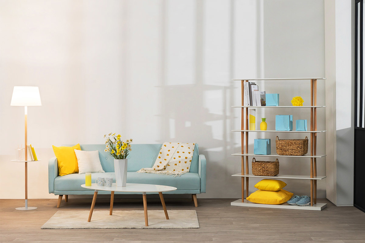 B�cherregal 5 Regale GILDA Holz Natur und Wei�