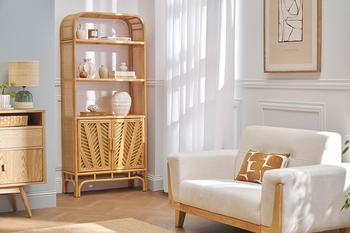 Bcherregal aus Rattan H180 cm GALON