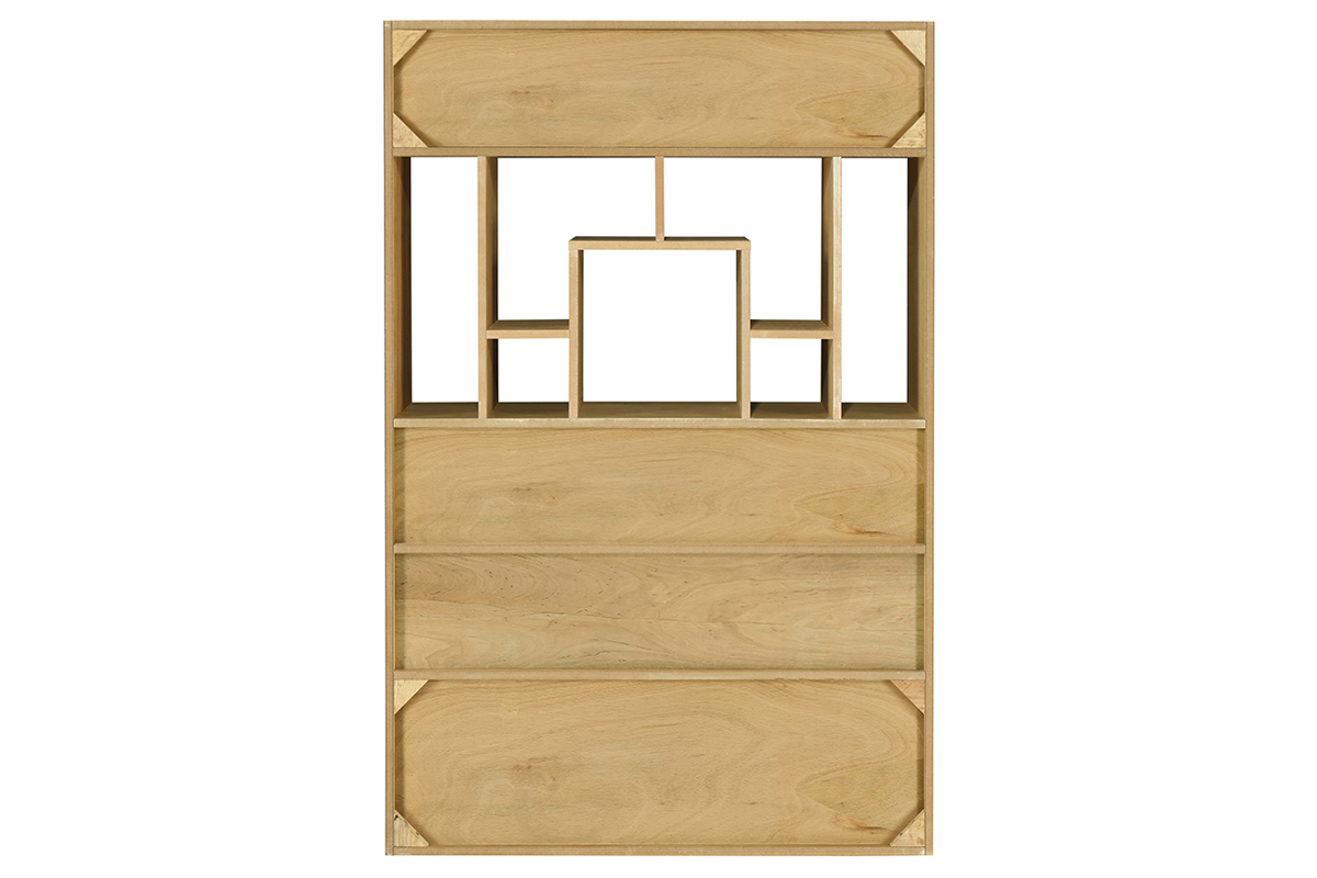 Bcherregal-Design helles Holz L120 cm WALANG