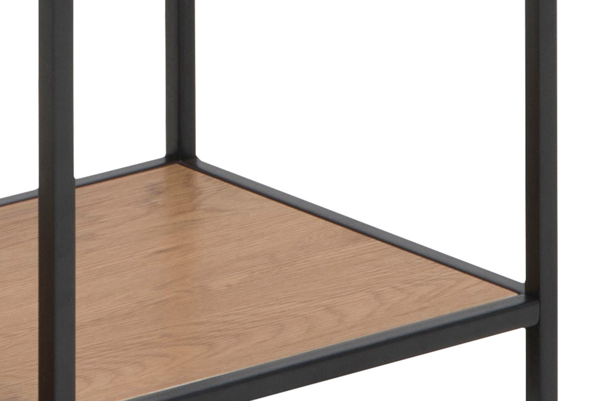 Bcherregal im Industrial Style Holz und schwarzes Metall TRESCA