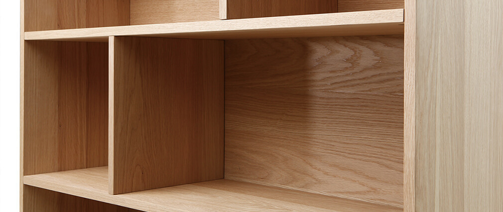 Bücherregal skandinavisch Eiche 165 cm INGRID - Miliboo