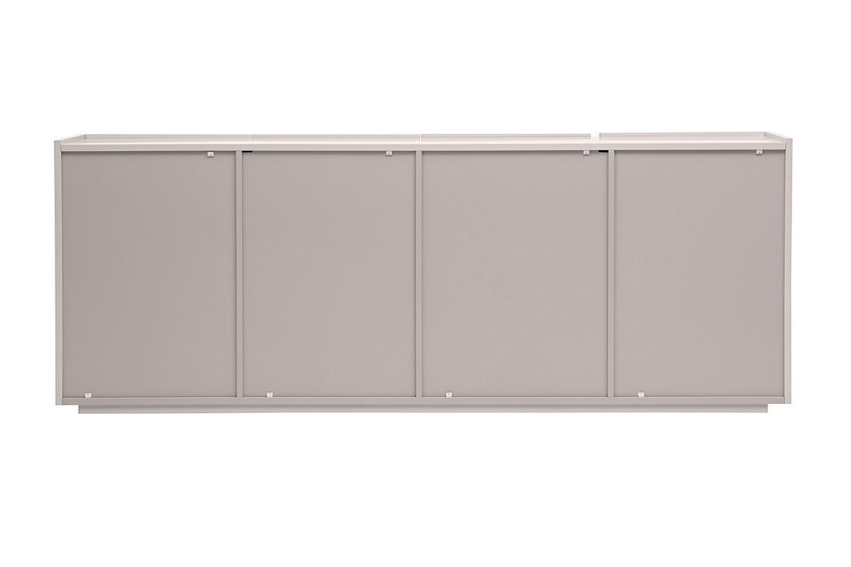 Buffet beige gl�nzend 3 T�ren 4 Schubladen L200 cm ISAURE