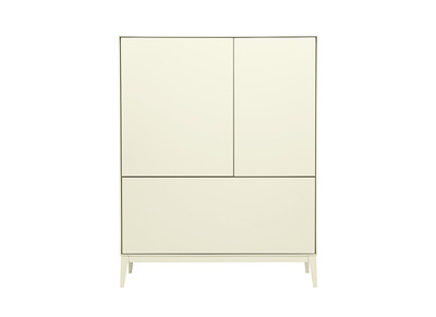 Buffet hoch beige 2 T&uuml;ren 1 Schublade L90 cm GRAY