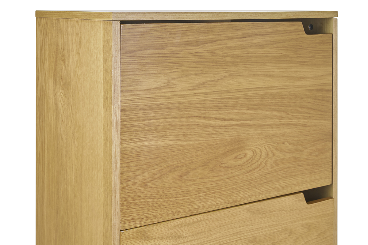 Buffet hoch skandinavisch helles Heveaholz L60 cm LEENA