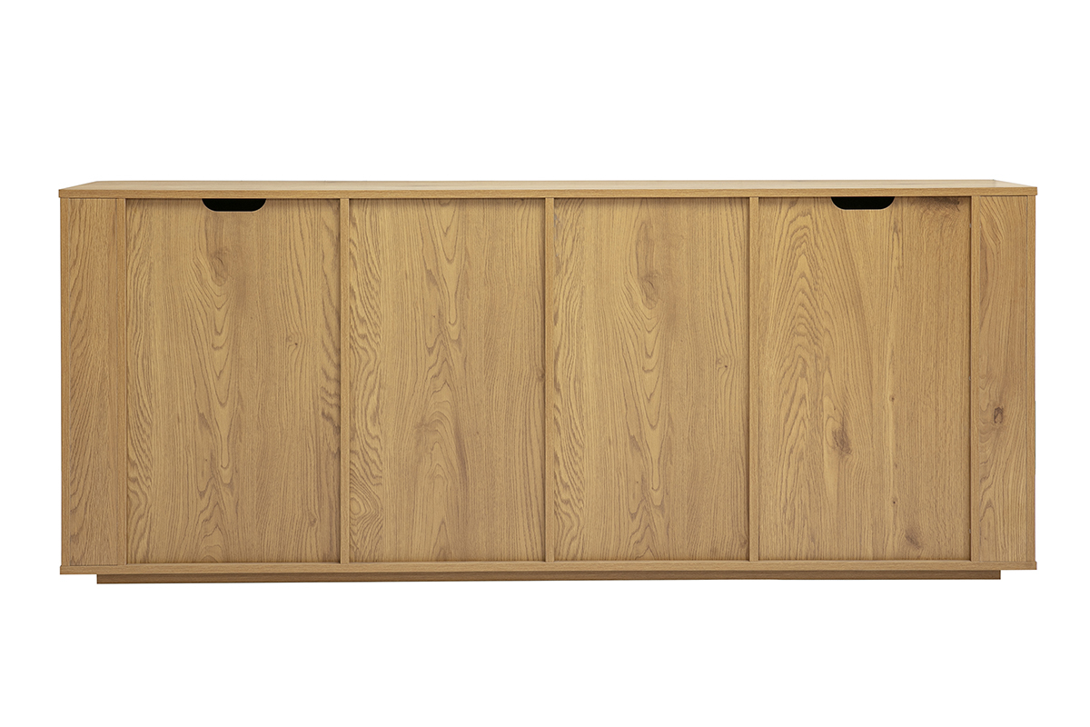 Buffet aus hellem Holz Eiche, 4 T�ren, R�ckansicht, L180 cm
