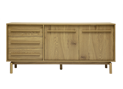 Buffet mit Eiche-Holzoberfl&auml;che 2 T&uuml;ren 3 Schubladen L160 cm YSEULT