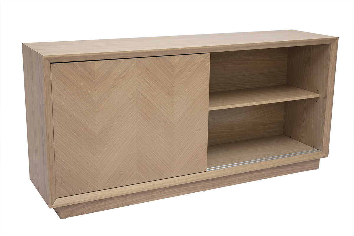 Buffet mit Fischgrtmuster in hellem Eichenholz L160 cm ARROW