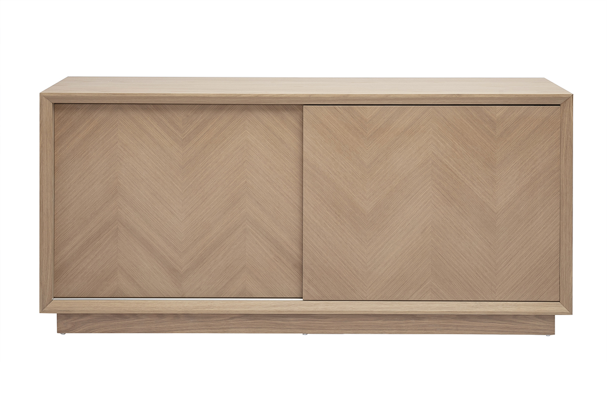 Buffet mit Fischgrtmuster in hellem Eichenholz L160 cm ARROW