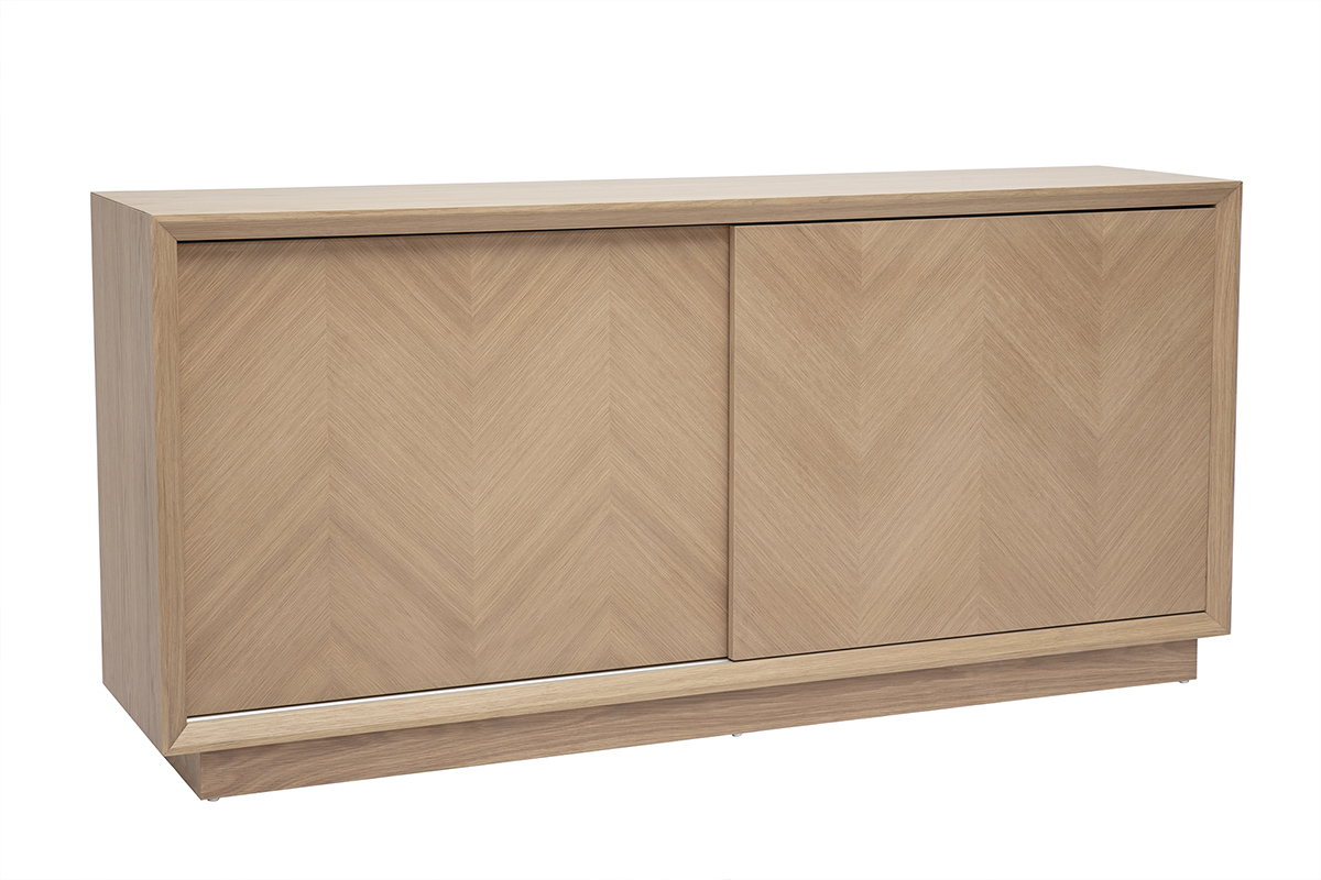 Buffet mit Fischgrtmuster in hellem Eichenholz L160 cm ARROW