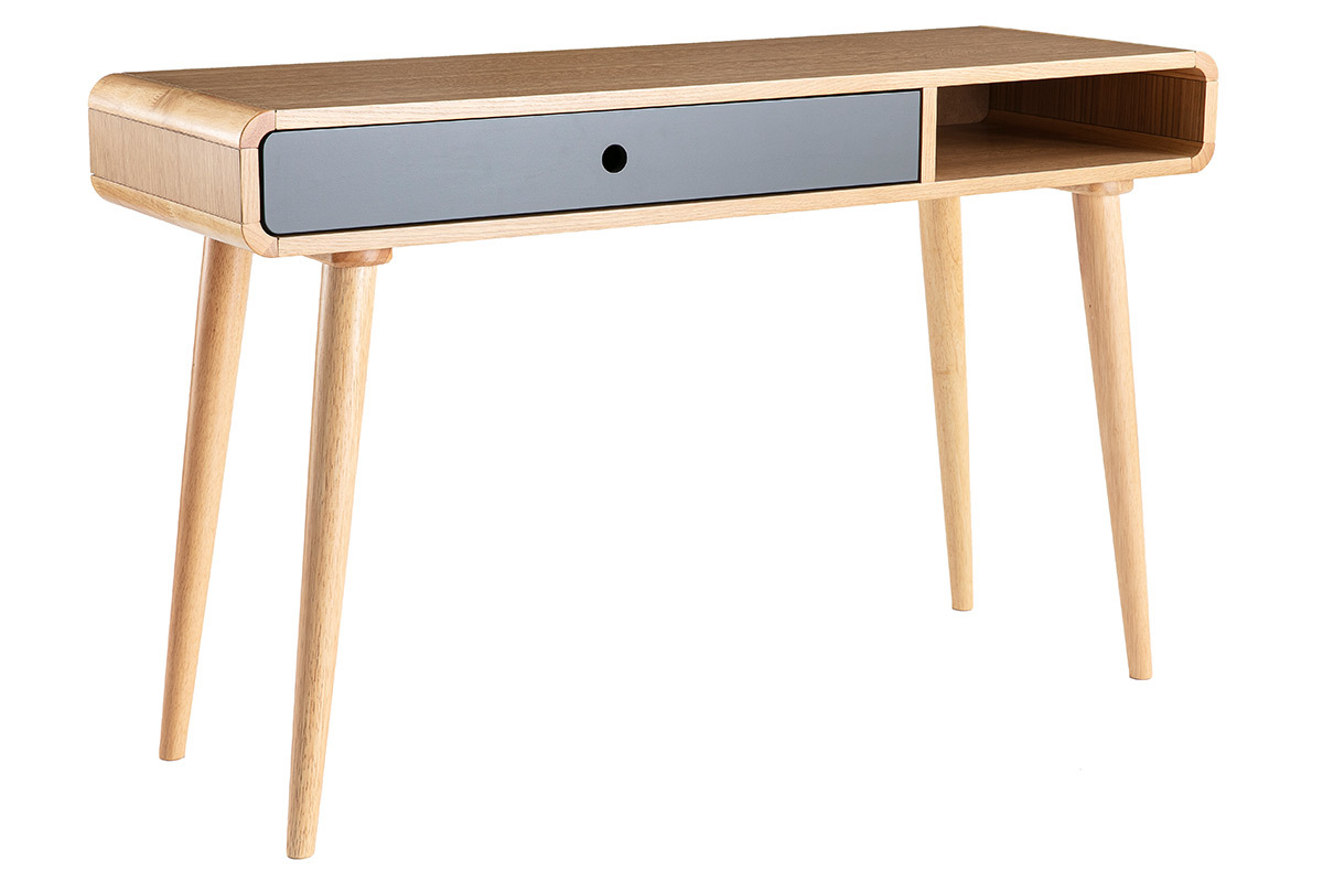 Bro-Konsole skandinavisch Eiche hell und Grau L120 cm COPENHAGUE