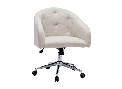 Bürosessel im Samtdesign naturfarben SHARON