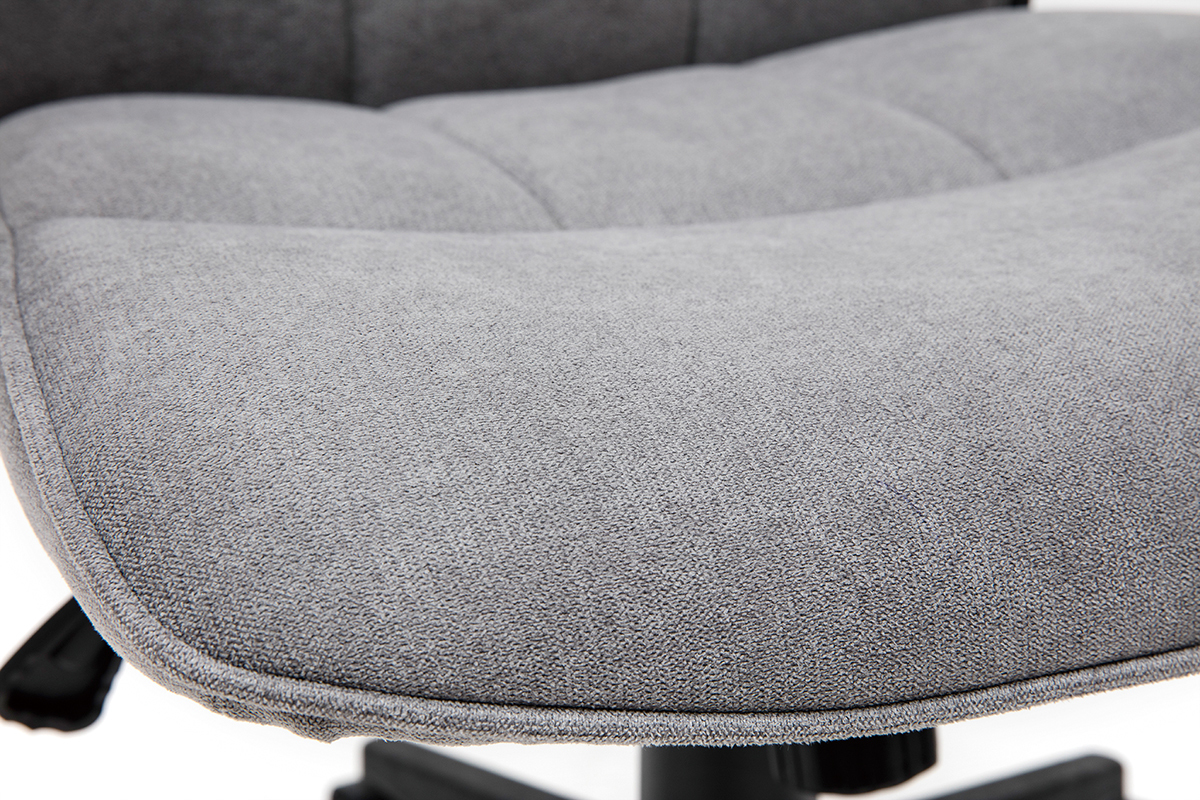 B�rosessel MARSHALL grauer Stoff im Metalldesign