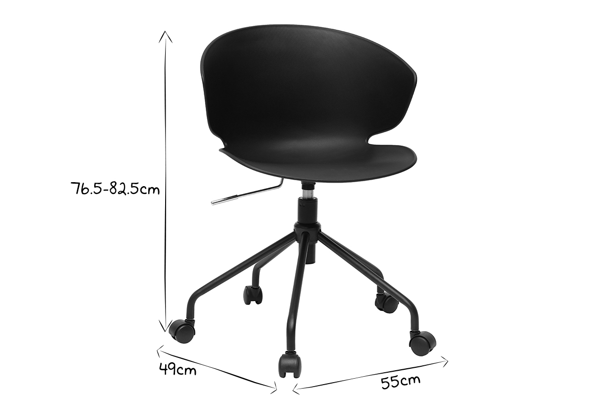 Brosessel zeitgenssisch Schwarz WING