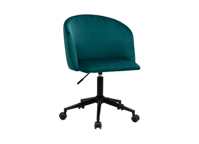 Bürostuhl in petrolblauem Samt VANITY