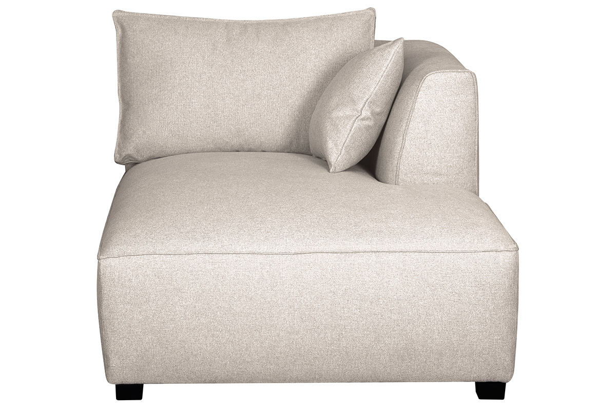 Chaiselongue gerade in beigem Bezug - PLURIEL