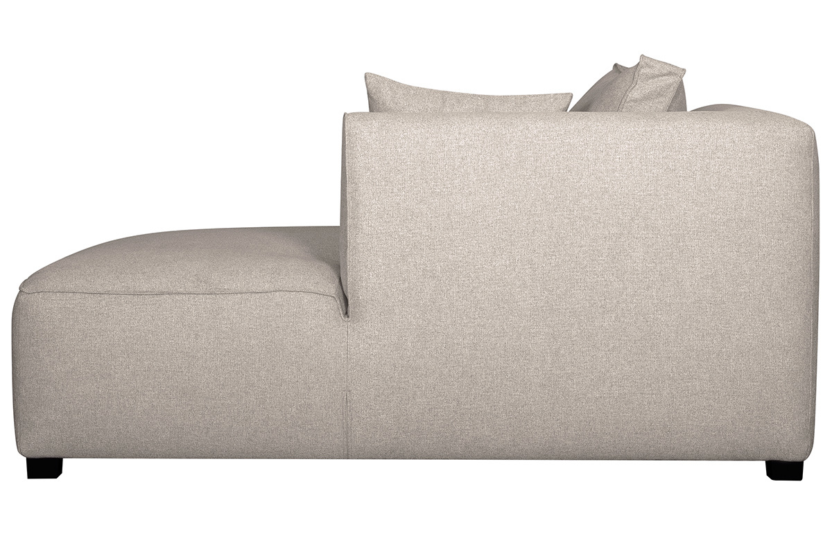 Chaiselongue gerade in beigem Bezug - PLURIEL