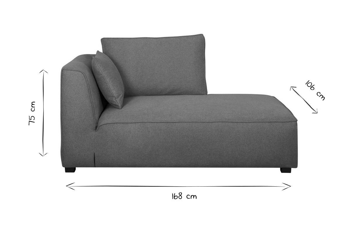 Chaiselongue in kumingelben Bezug PLURIEL