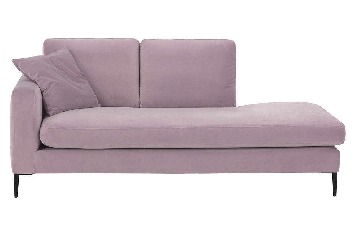 Chaiselongue mit rosa Samt COZY ? Miliboo &