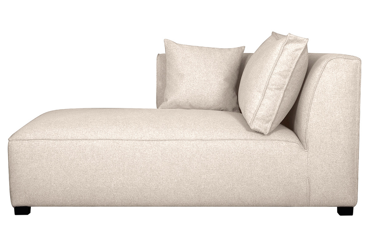 Chaiselongue Stoff Naturbeige PLURIEL