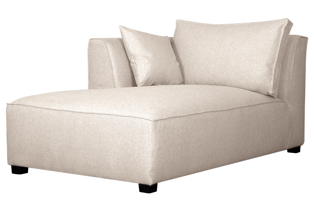 Chaiselongue Stoff Naturbeige PLURIEL